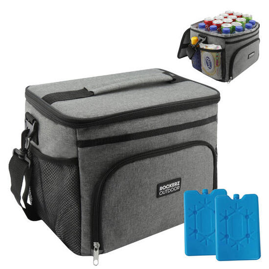 Borsa termica a 4 strati -Borsa per il pranzo - Borsa da picnic- 15 L - Grigio