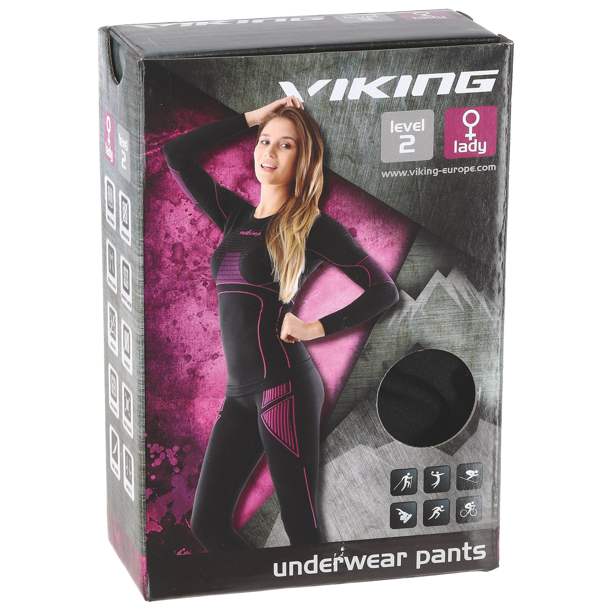 Spodnie termoaktywne damskie Viking Etna, leggins 3/6