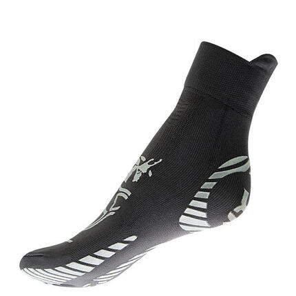 Pilates 1-Zeh Strumpf für Erwachsene rutschfest silbergrau