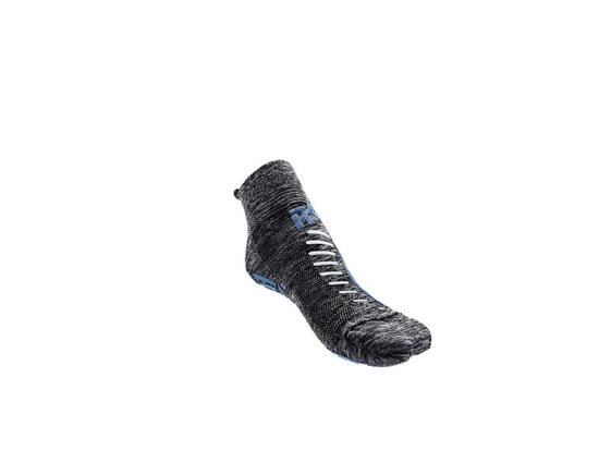 Calze tecniche Yoga Pilates Fitness adulti antiscivolo grigio melange azzurra