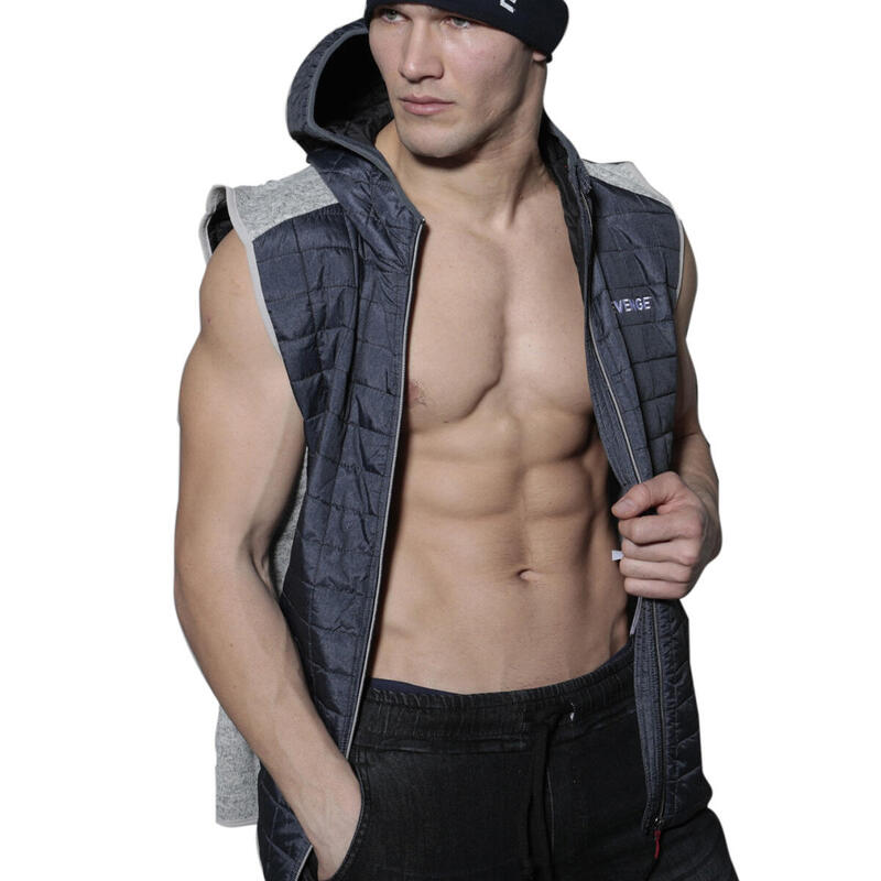 Gilet vest homme fitness  et temps libre anthracite gris