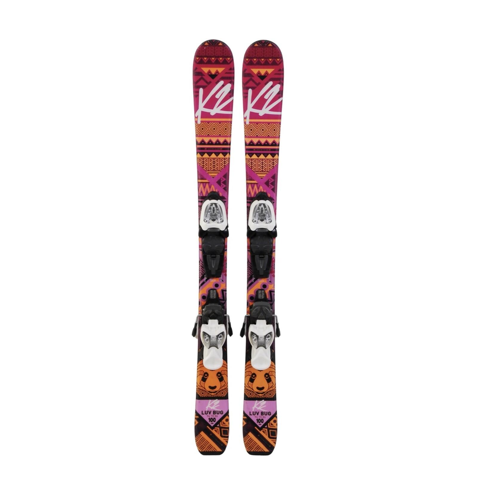 K2 RECONDITIONNE - Ski Junior K2 Luv Bug + Fixations