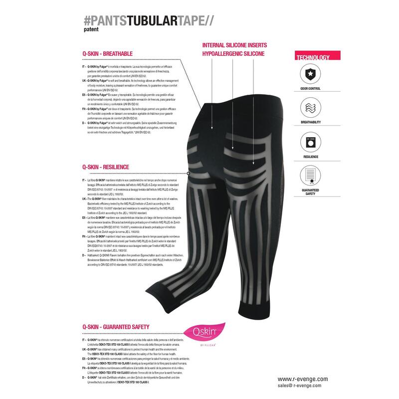 Legging Technique Capri Femme Running Fitness yoga kinesiotaping interne Fuchsia