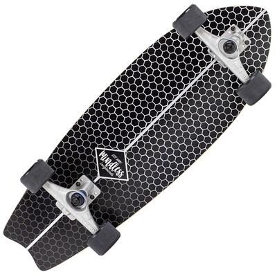 Skate de surf sem mente cauda de peixe preto 29.5" longboard