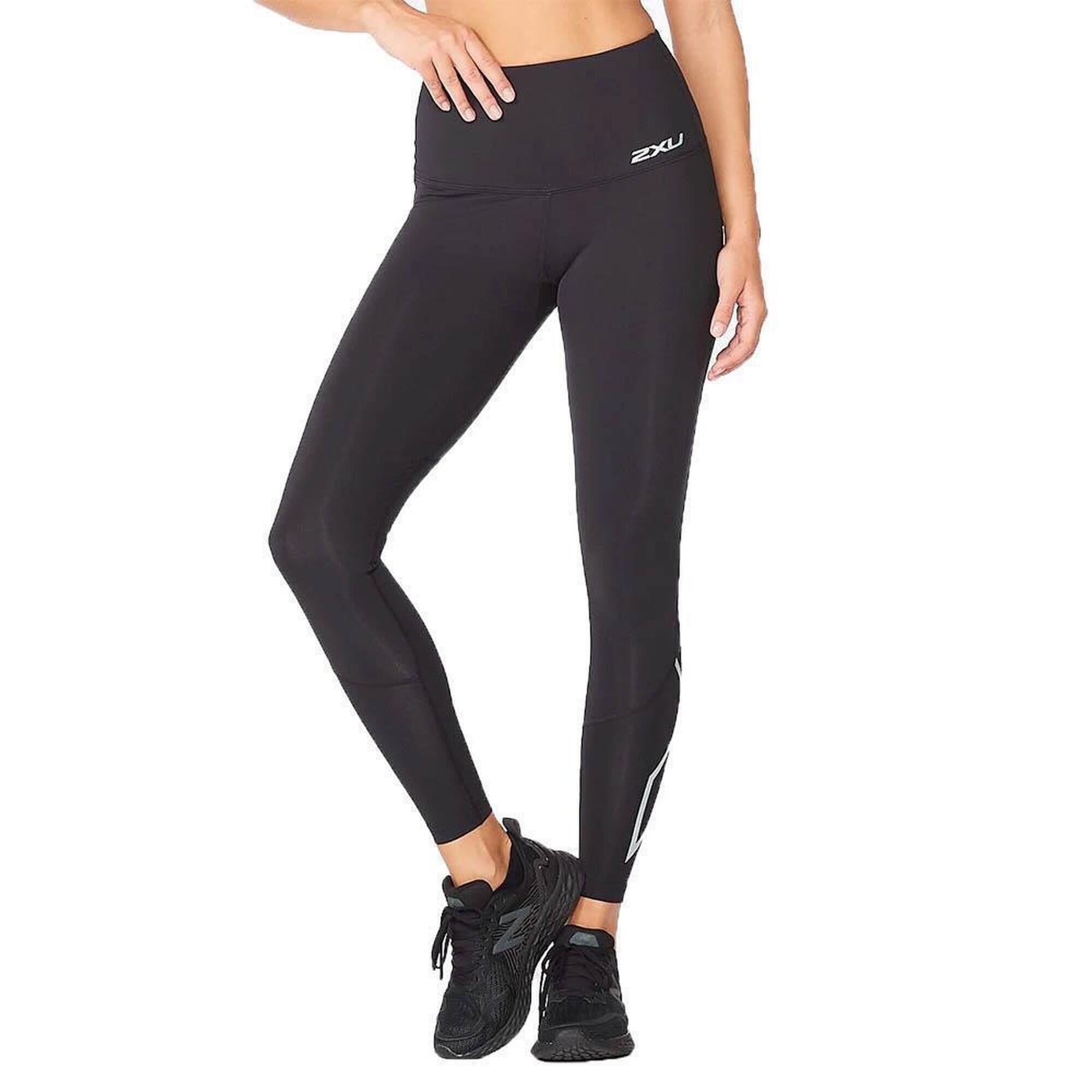 2XU 2XU Women's Motion Hi-Rise Compression Tights - Black/ Silver - Size XS