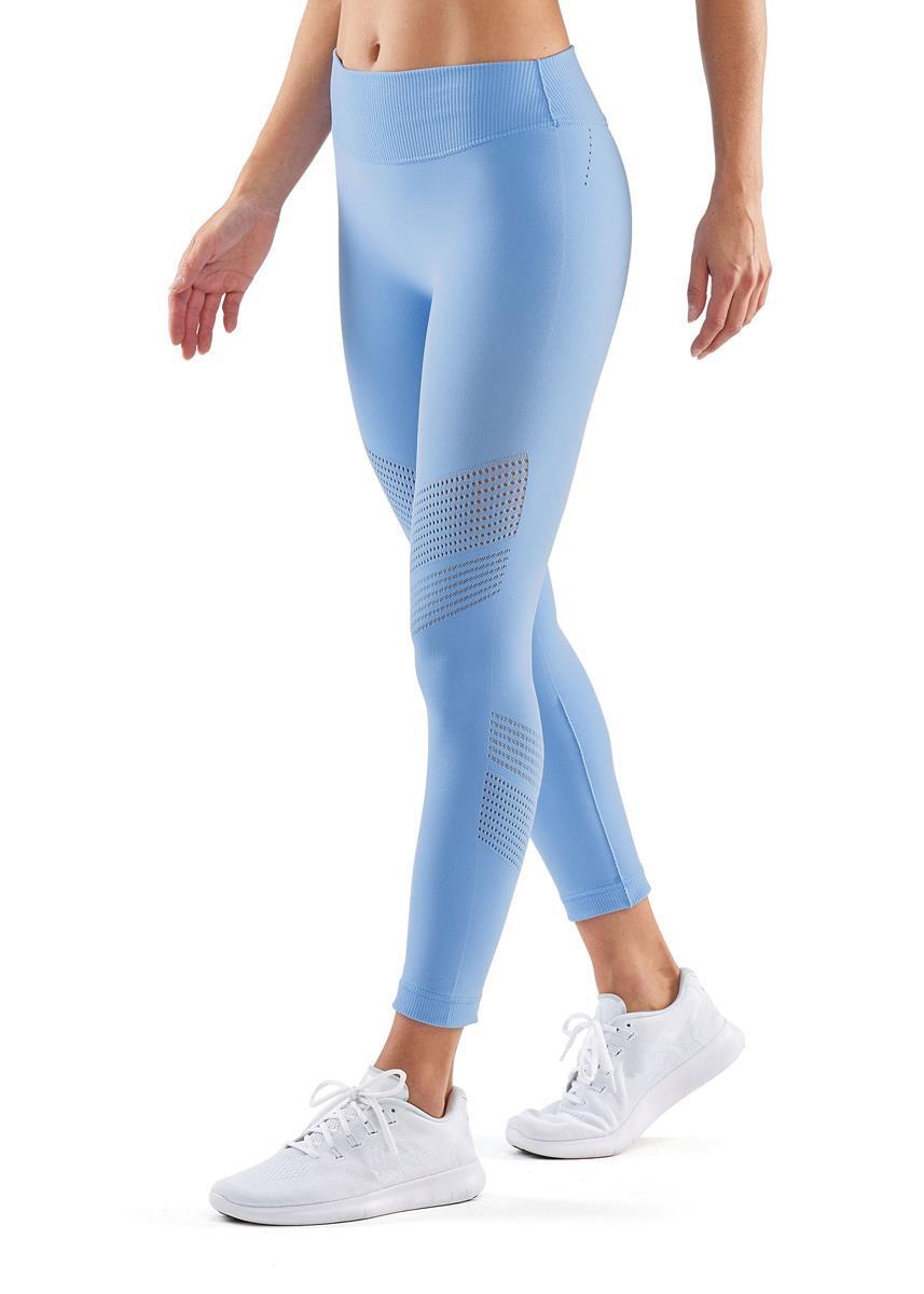 SKINS DNAmic Seamless Womens Tights - Blue - Size M 3/5