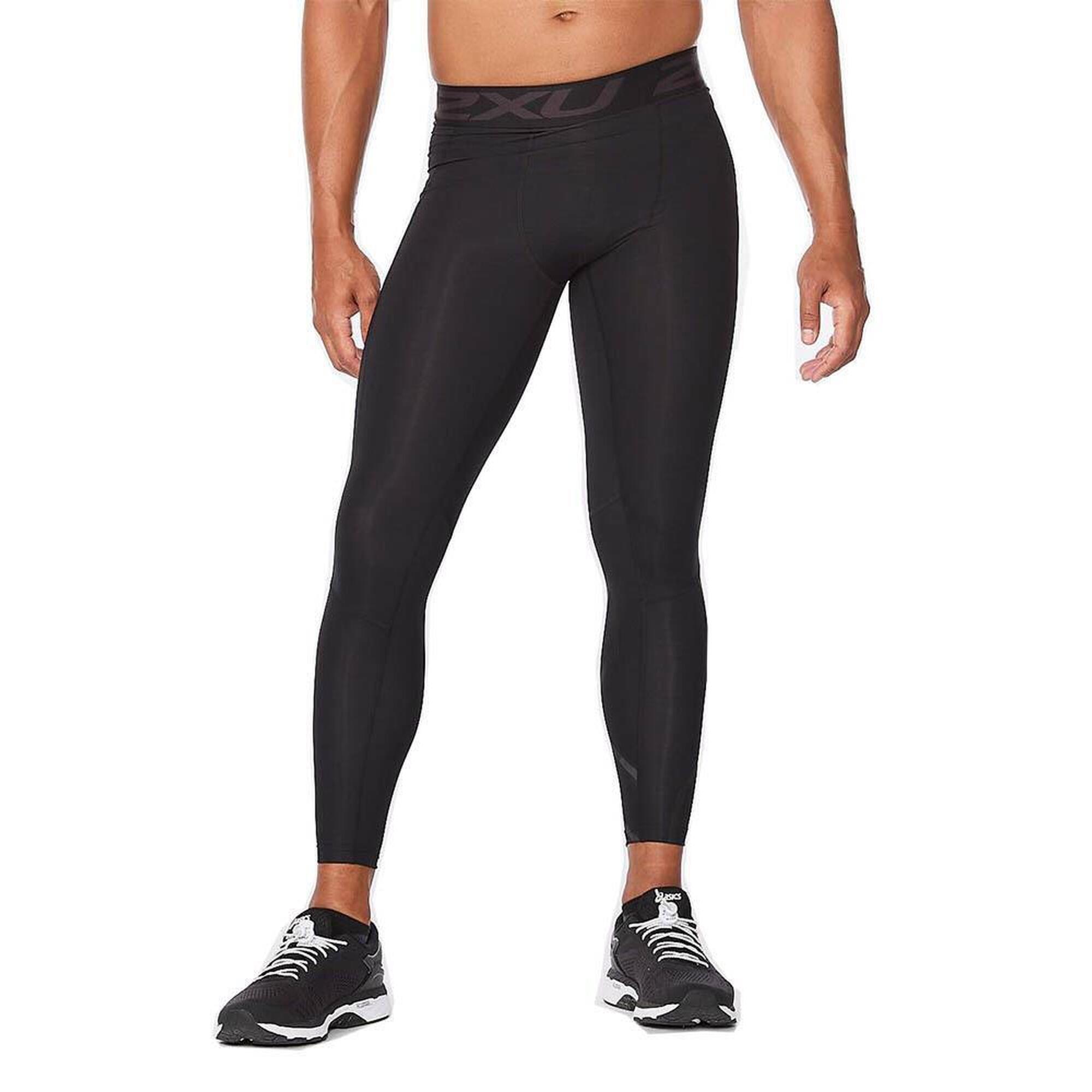 2XU Men's Motion Compression Tights - Black / Nero - Size XL 1/2