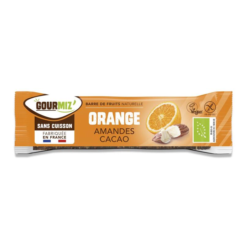 Barres orange - amande - cacao cru x20