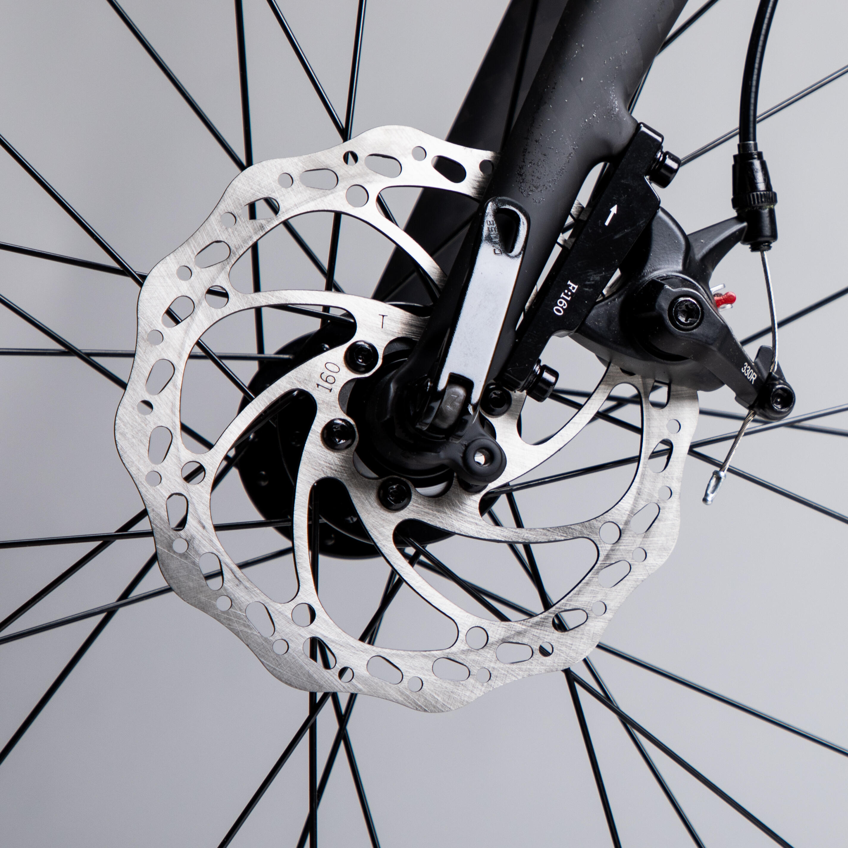 Tweedehands Racefiets voor recreatief fietsen RC120 schijfremmen lichtgrijs 5/5