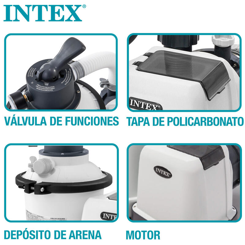 Depuradora de arena INTEX Krystal Clear 4500 litros/ hora 0,25 hp