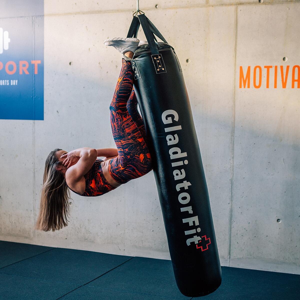 Sacco da boxe sospeso 180 cm GladiatorFit – 40 kg, similpelle