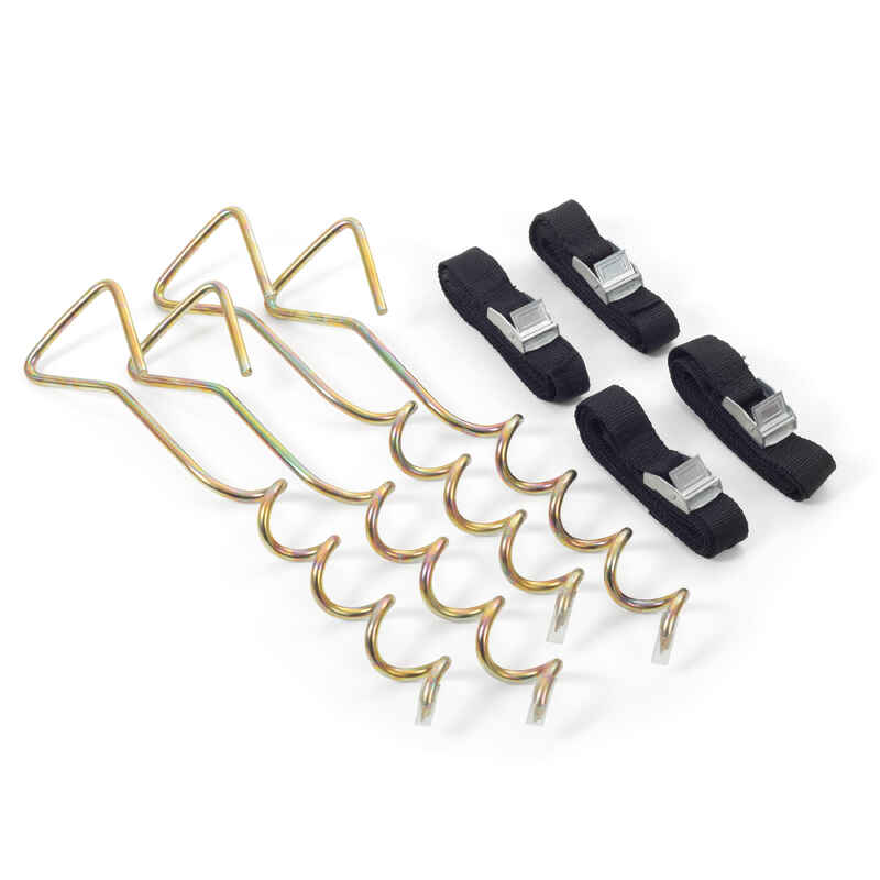 Trampolin Sicherungsset mit Metallschnalle, 4 x XXL Haken (40 cm) für Wind