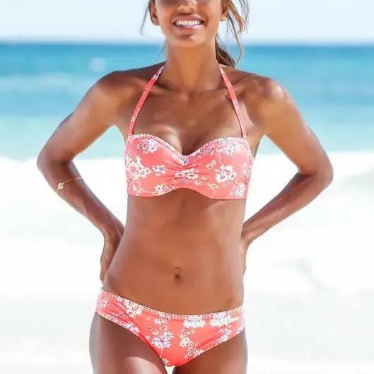 Underwired Bandeau Bikini Top Women Lascana Ditsy