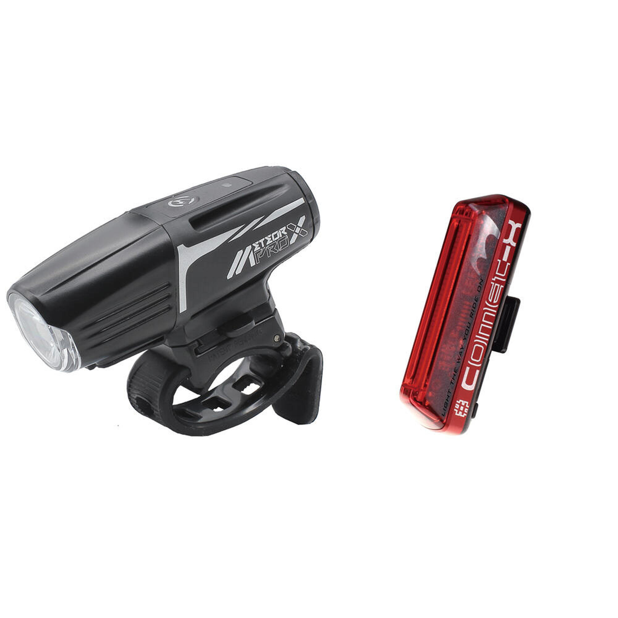 Fietsverlichtingset voor en achter Moon Meteor-X Auto Pro Comet-X 1/3