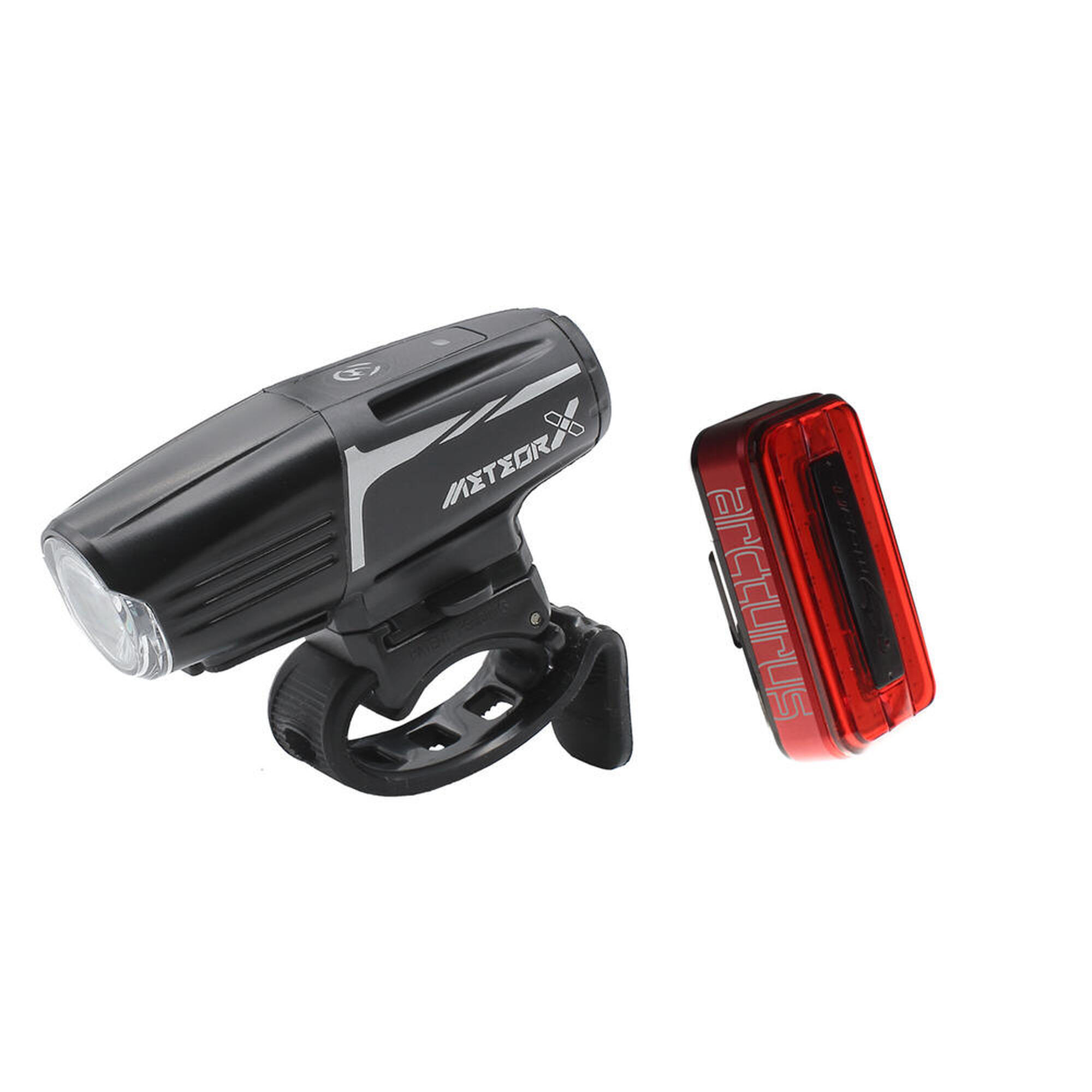 Front and rear bicycle lighting Moon Meteor-X Auto Arcturus