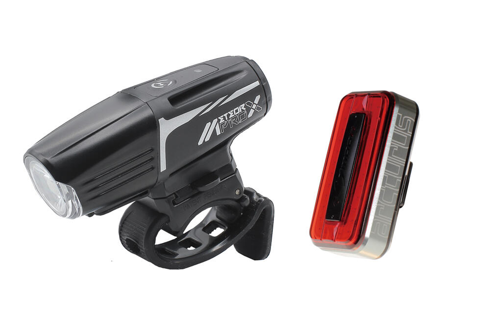 MOON Kit de luzes frontal e traseira da bicicleta Moon Meteor-X Auto Pro Arcturus
