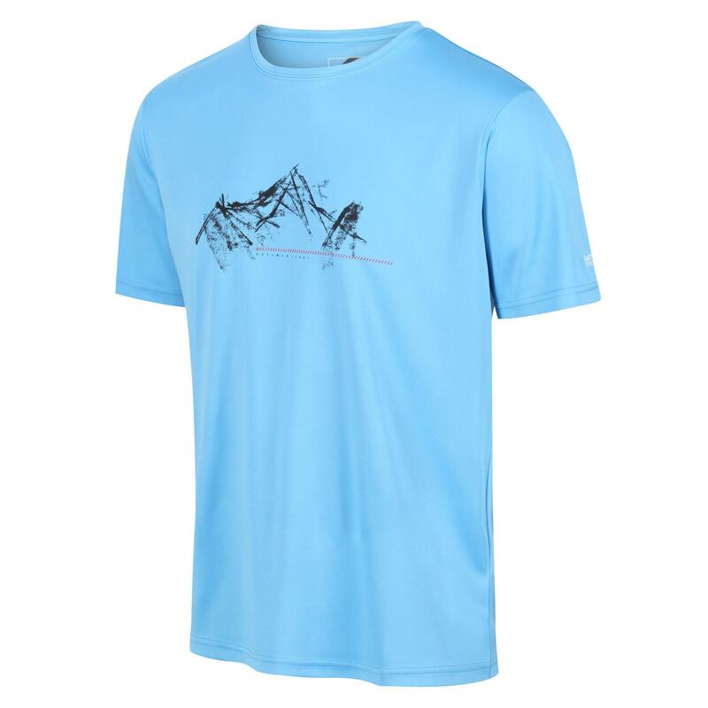 Fingal VI wandel-T-shirt met korte mouwen voor heren - Vaalblauw