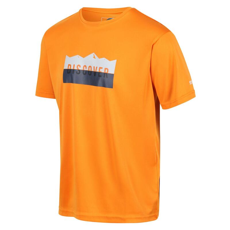 Fingal VI wandel-T-shirt met korte mouwen voor heren - Oranje