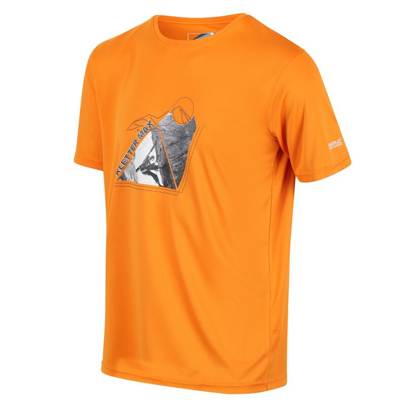 Fingal Slogan T-shirt de marche à manches courtes pour homme - Orange