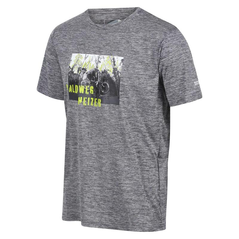 Fingal Slogan T-shirt de marche à manches courtes pour homme - Noir