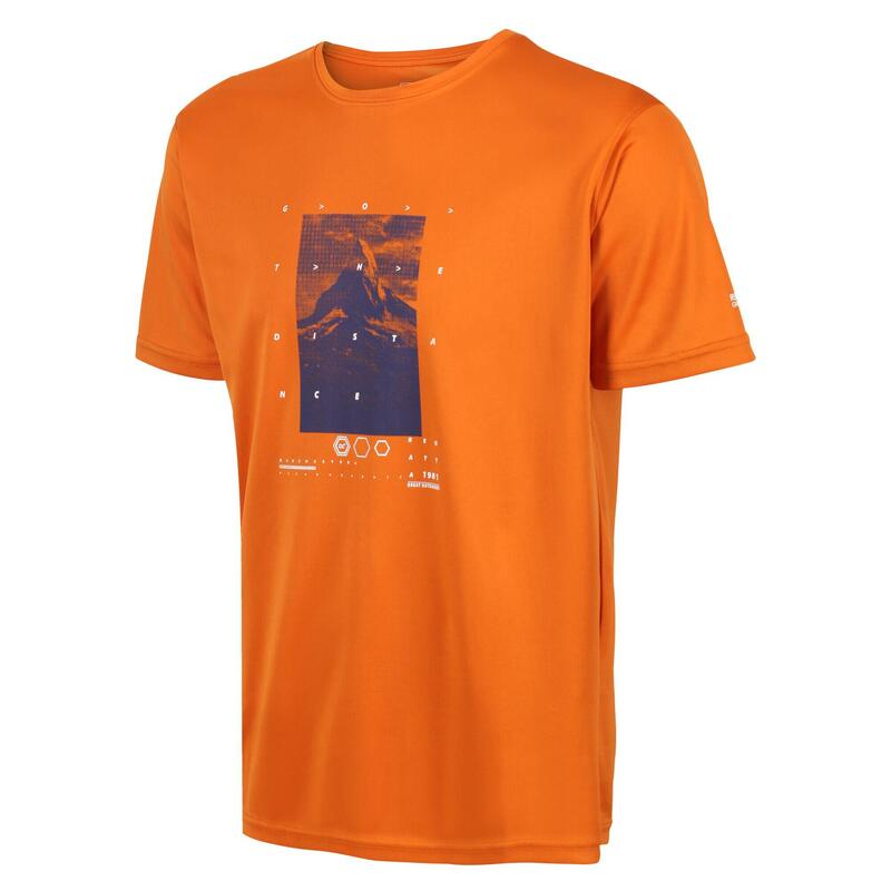 Fingal VI T-shirt de marche à manches courtes pour homme - Orange