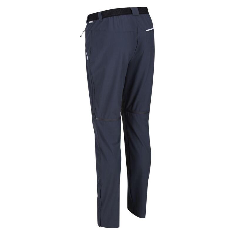 Pantalon de randonnée amovible Regatta Mountain pour homme, gris foncé