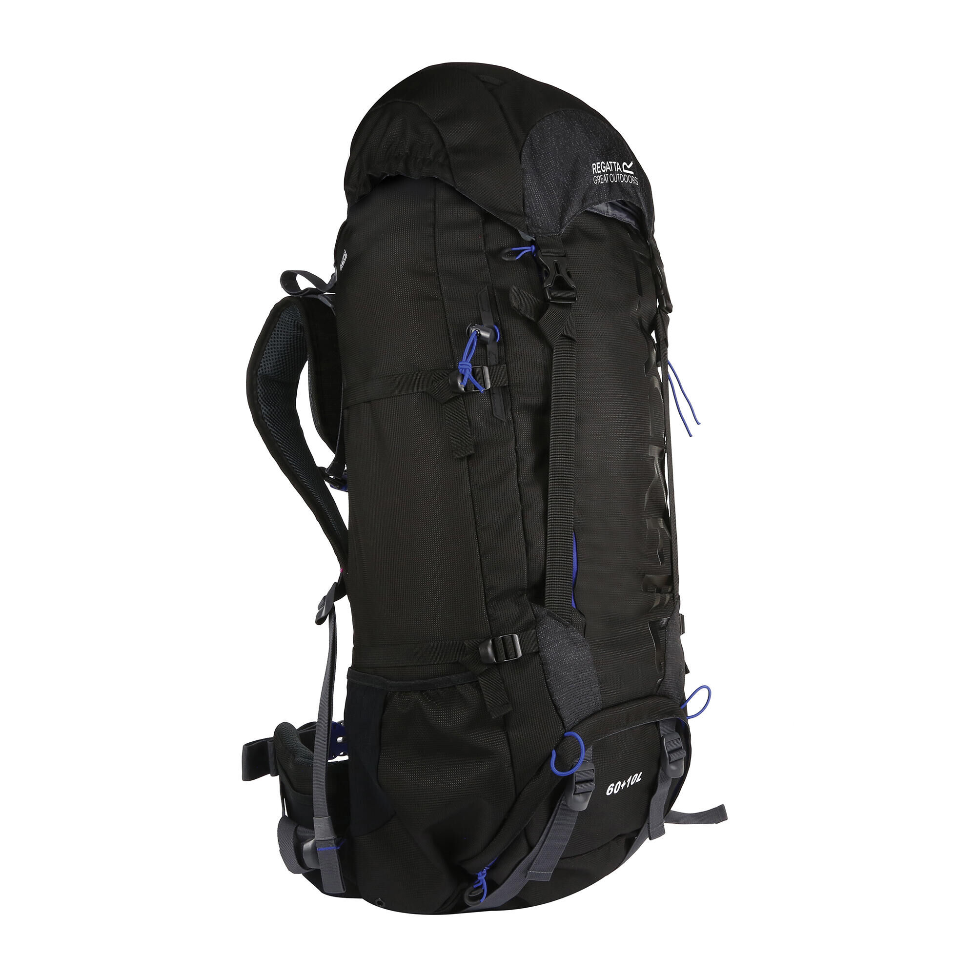 REGATTA Blackfell III 60+10L Adults' Unisex Hiking Rucksack - Surf Spray Black