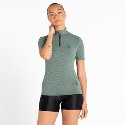 Pedal Through It Maillot de fitness zipp moiti pour femme Vert