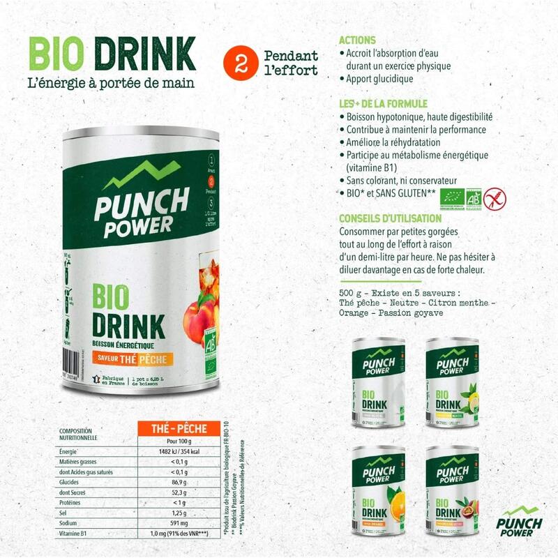 Punch Power Biodrink 500 g - Citron Menthe