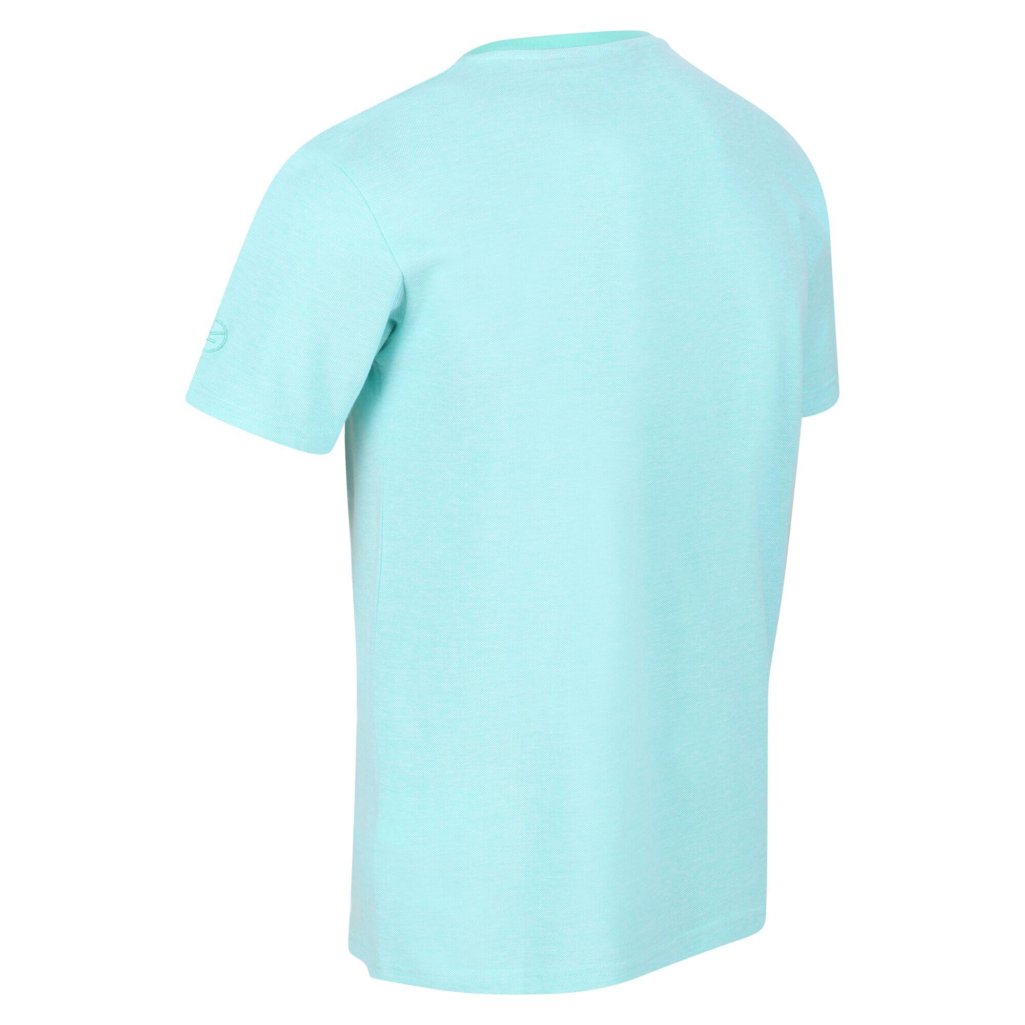 Caelum Men's Walking Short Sleeve T-Shirt - Opal Blue 5/5