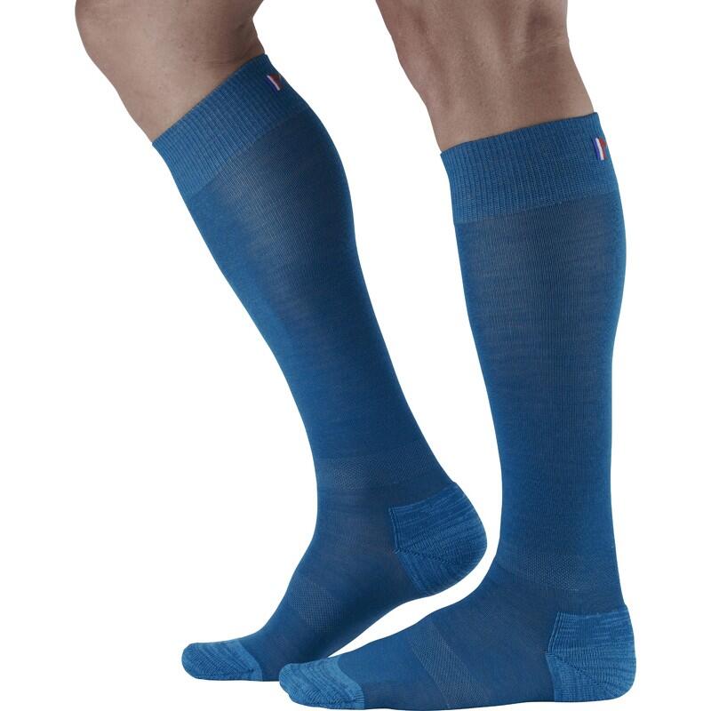 Monnet - Chaussette Haute Laine/polyamide - Chaussettes - Bleu - 43/46 - Decathlon