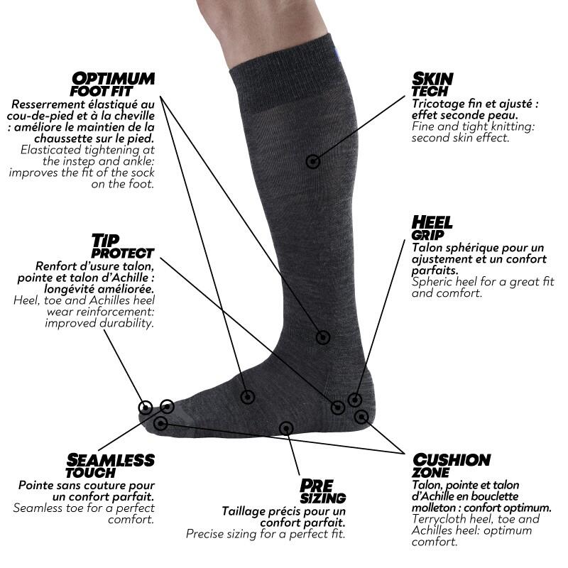 CHAUSSETTE HAUTE LAINE/POLYAMIDE 5/5