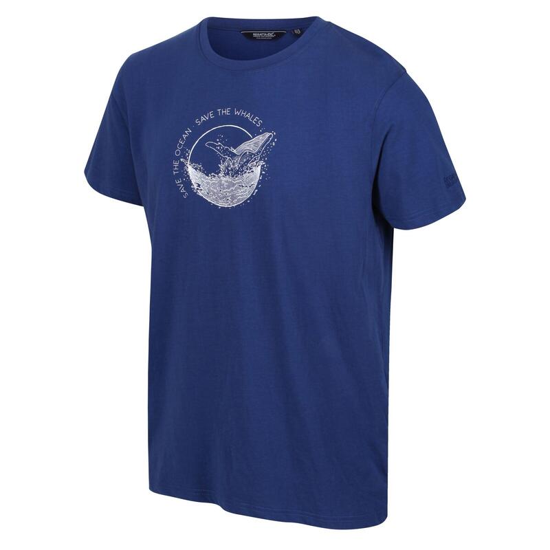 Cline VI wandel-T-shirt met korte mouwen voor heren - Marineblauw