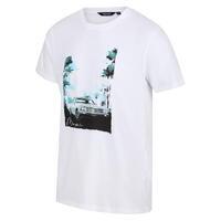 Cline VI T-shirt de marche à manches courtes pour homme - Blanc