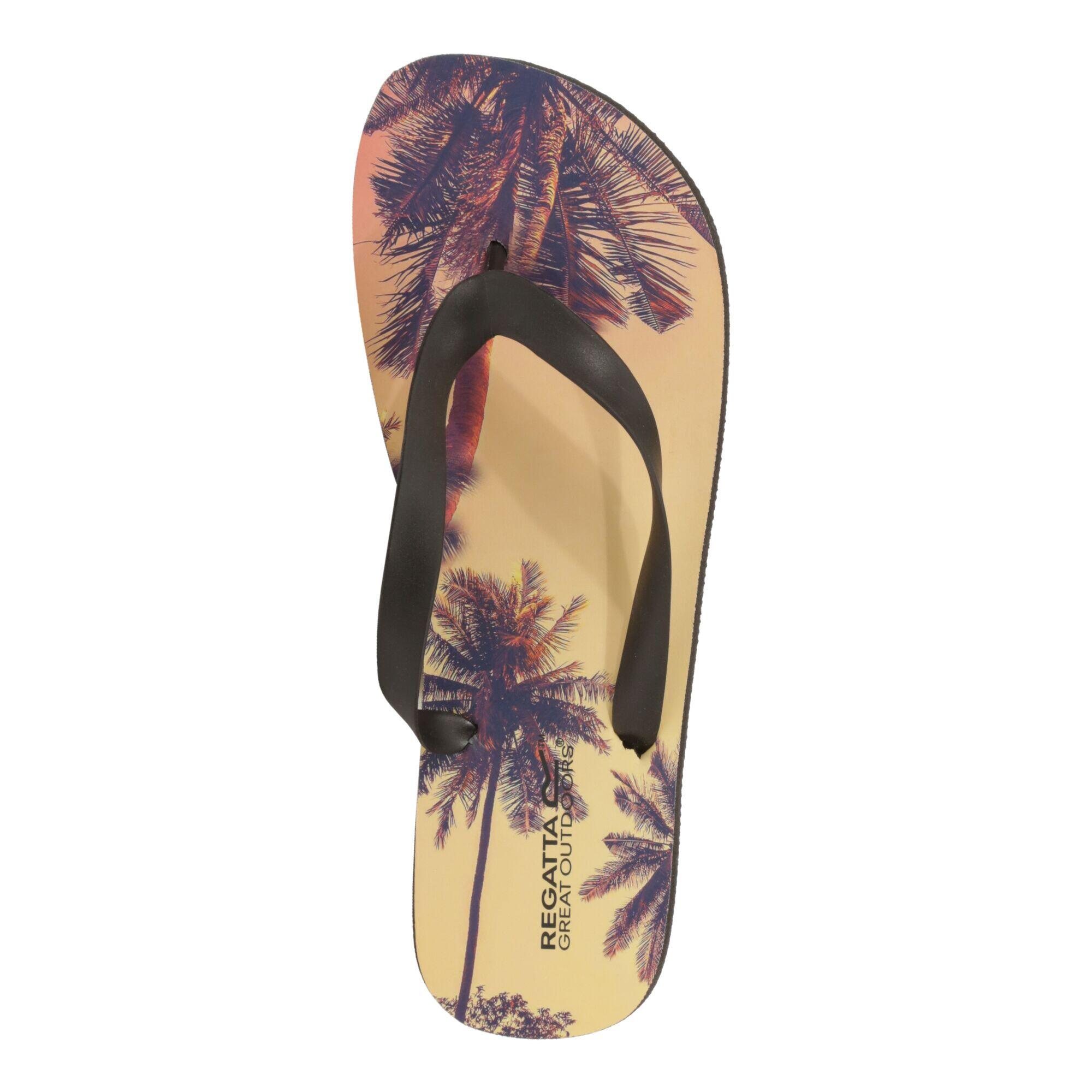 Bali Men's Hiking Flip-Flops - Pale Yellow/Black 5/5