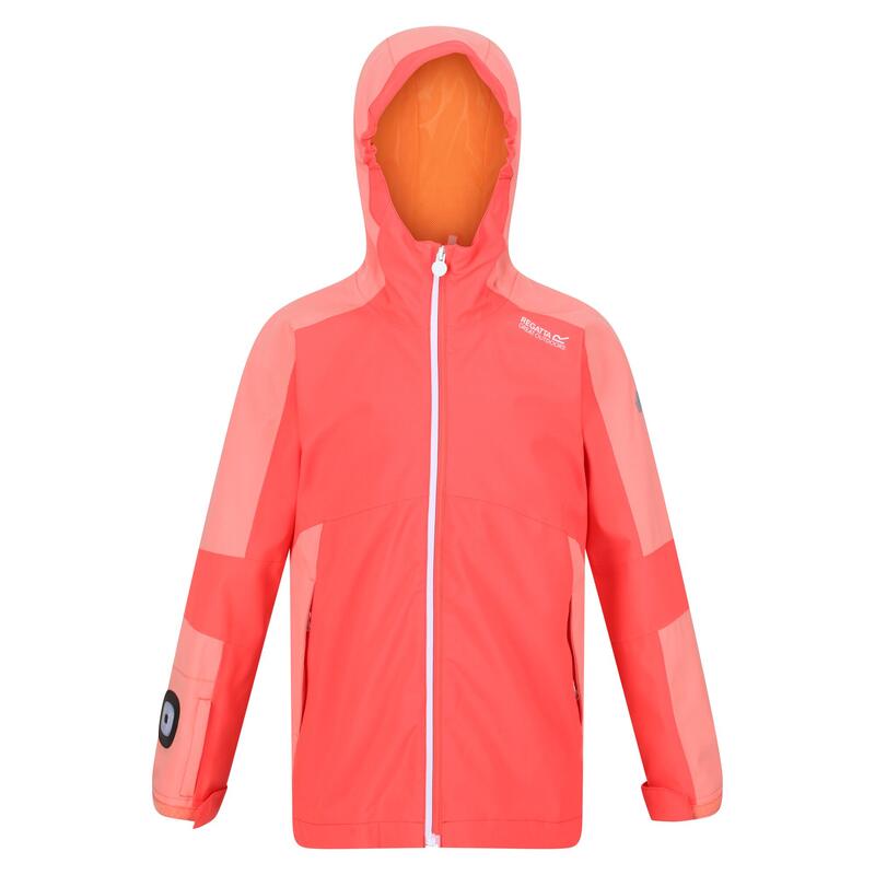 Veste imperméable RAYZ Enfant (Corail néon / Corail)