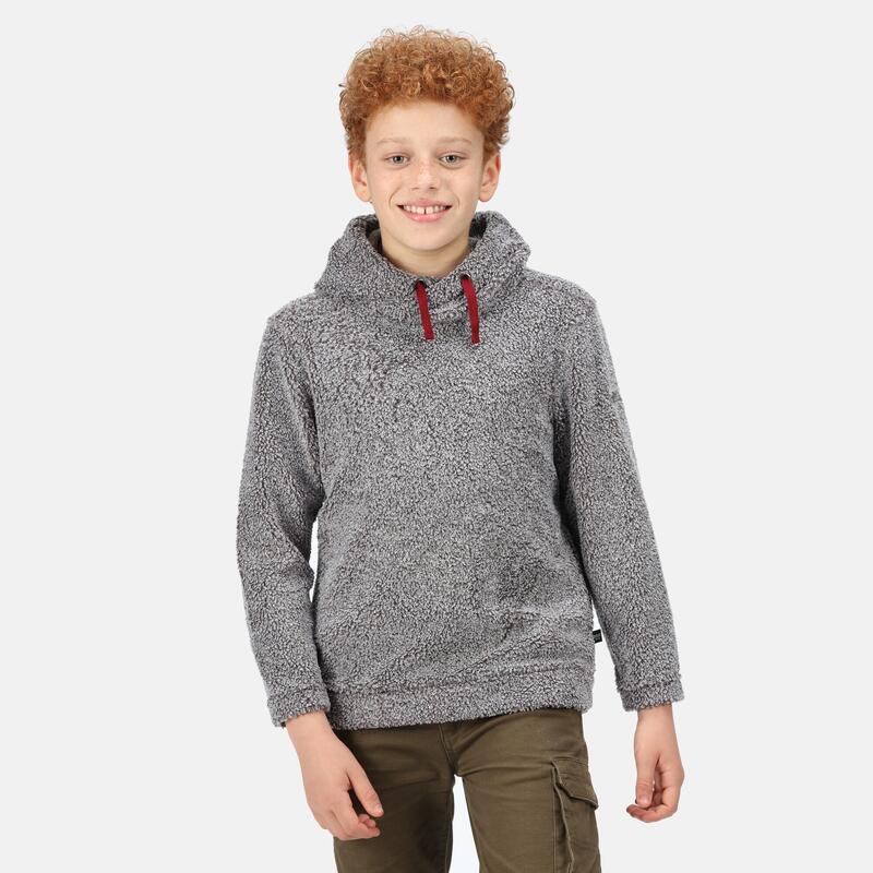 Keyon wandelfleece met capuchon voor kinderen - Grijs