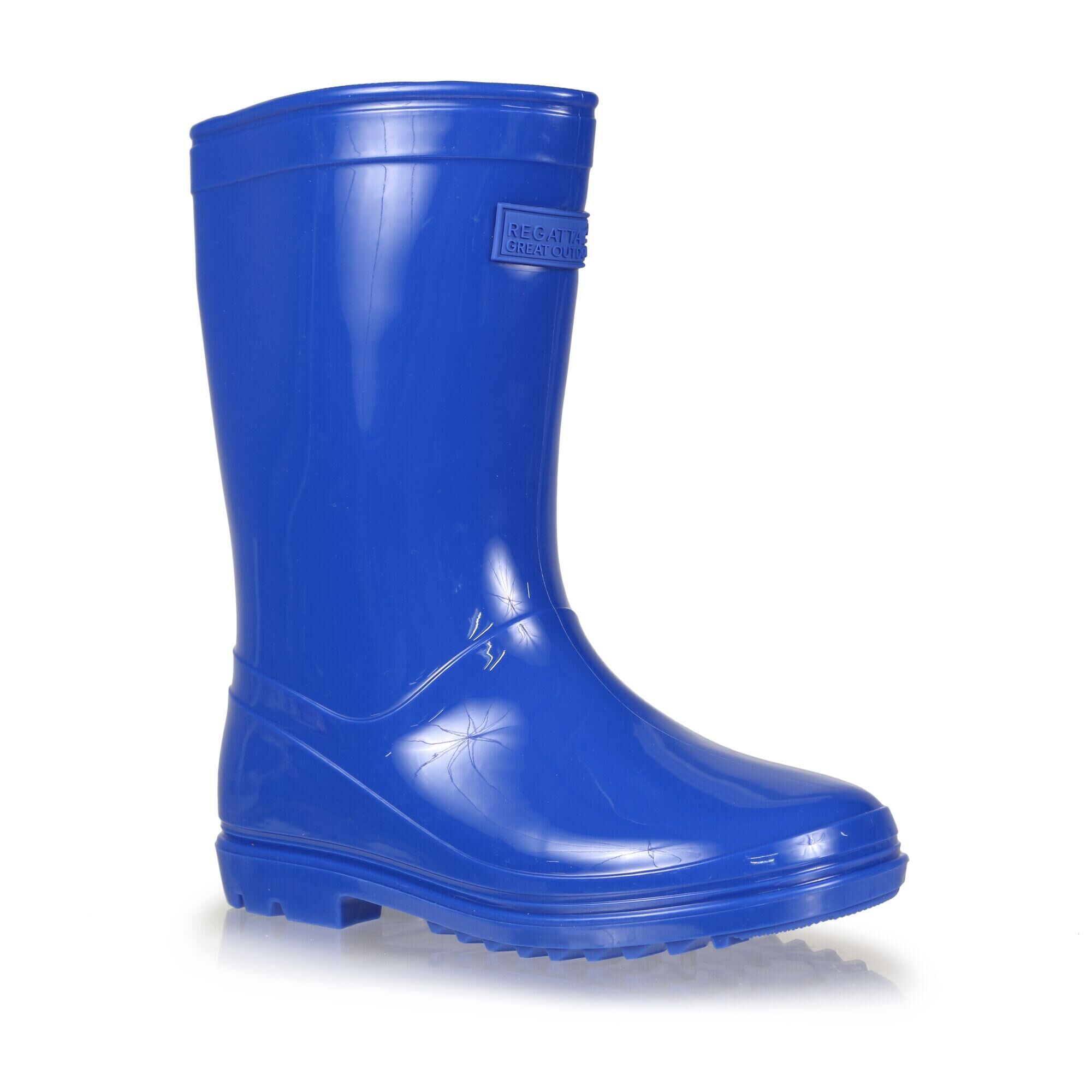 REGATTA Wenlock Kids' Hiking Waterproof Wellington Boots - Bright Blue