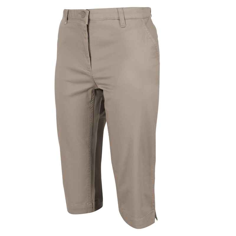 Maayan Walking-Caprihose aus Baumwolle für Damen - Hellbraun
