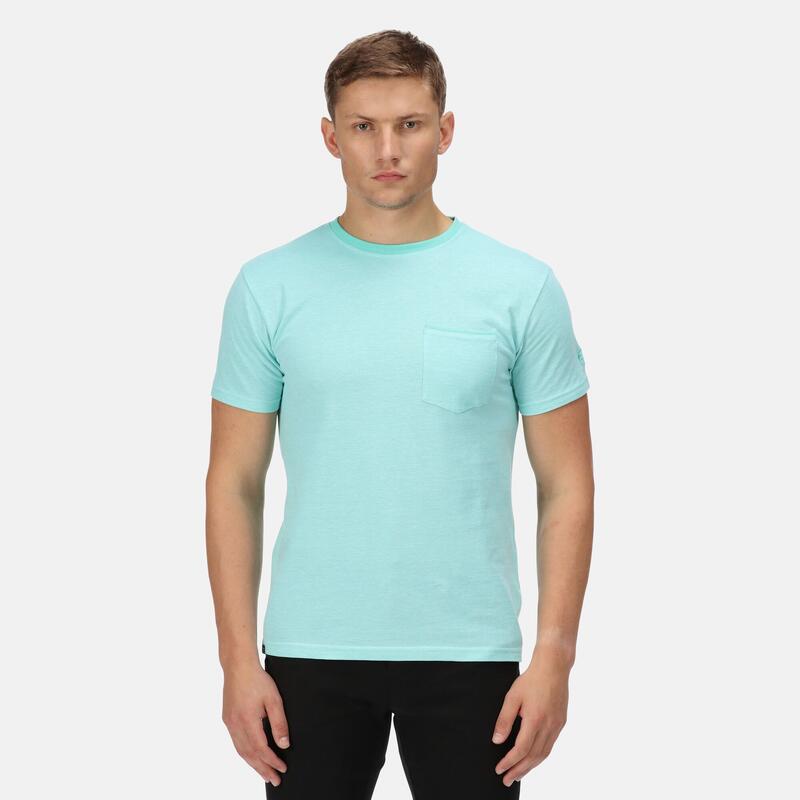 Caelum T-shirt de marche à manches courtes pour homme - Bleu vif