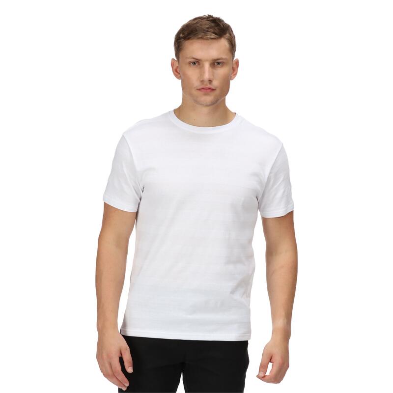 Prestyn T-shirt de marche à manches courtes pour homme - Blanc