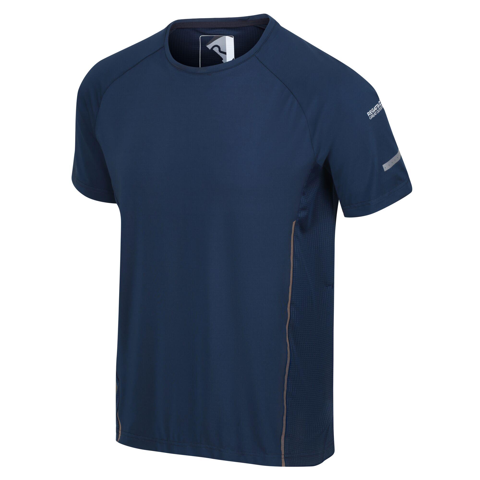 Highton Pro Men's Walking Short Sleeve T-Shirt - Moonlight Denim 4/5