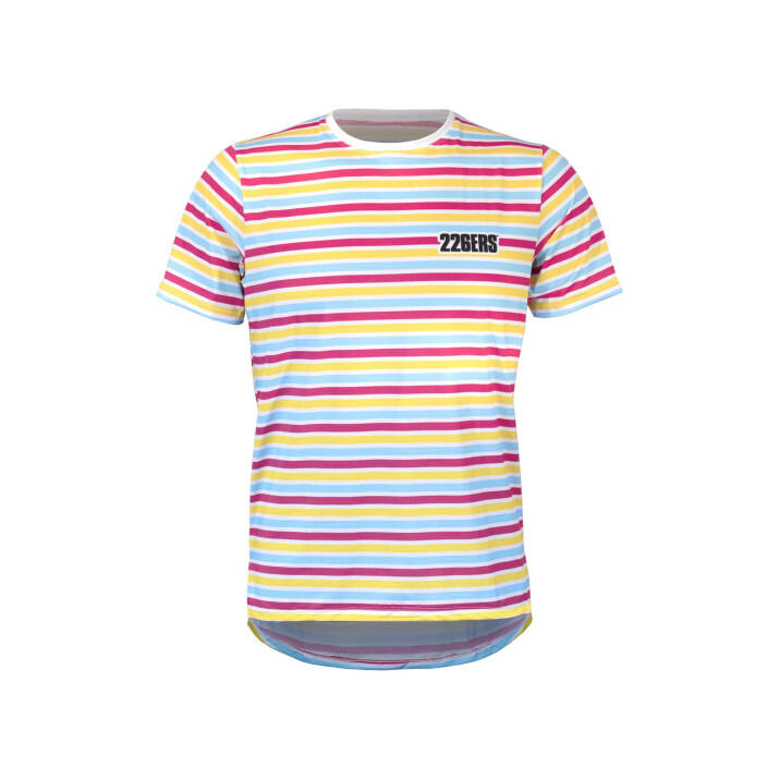 CAMISETA RUNNING MANGA CORTA- HYDRAZERO STRIPES WHITE TALLA XL