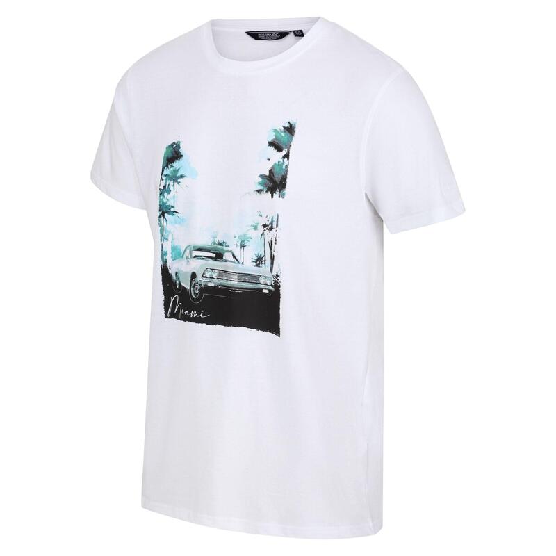 Cline VI T-shirt de marche à manches courtes pour homme - Blanc