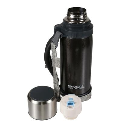 Thermosfles van 1,2 liter voor kampeervakanties voor volwassenen - Zwart