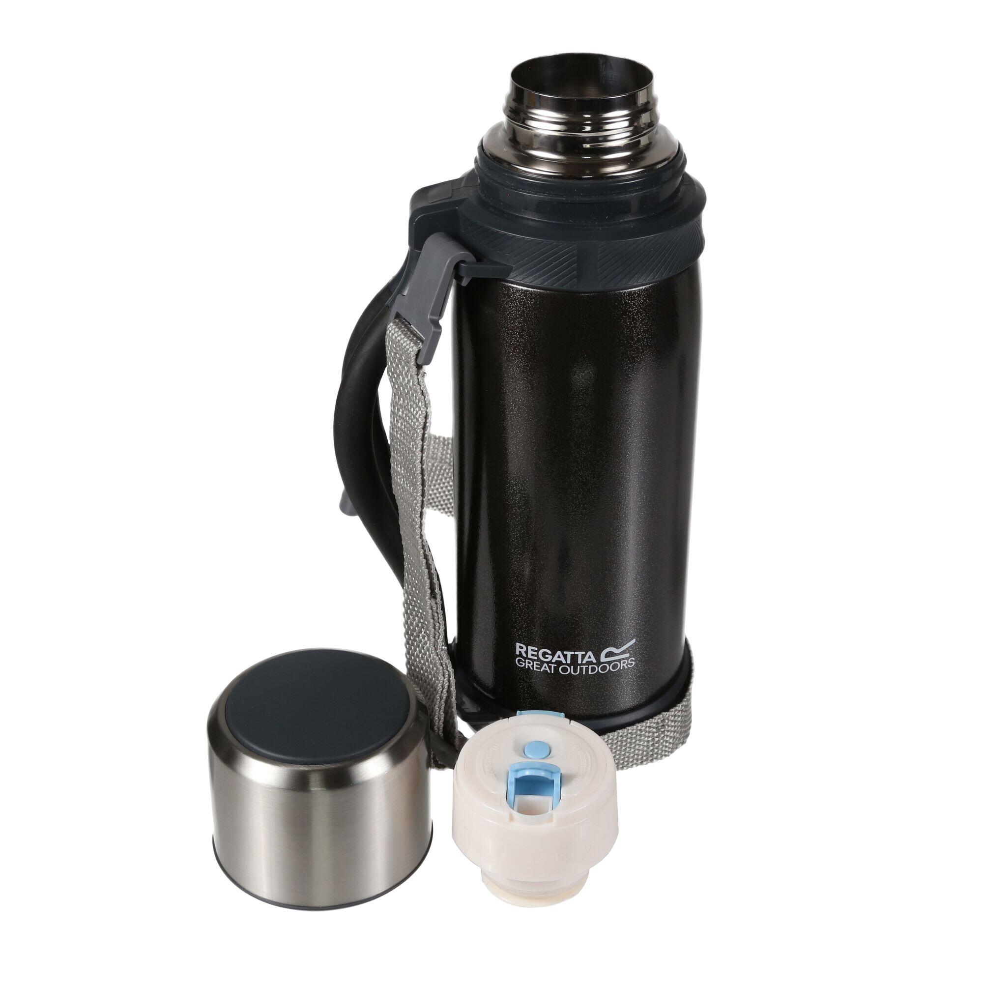 1.2L Vaccum Adults' Camping Drinking Flask - Black 1/1