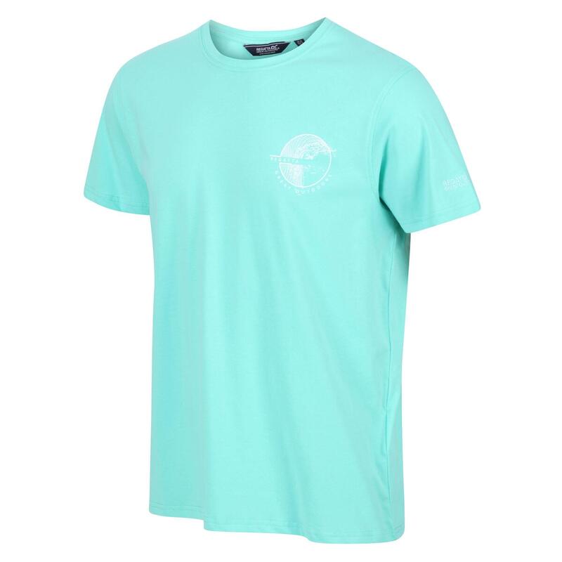 Cline VI wandel-T-shirt met korte mouwen voor heren - Blauw