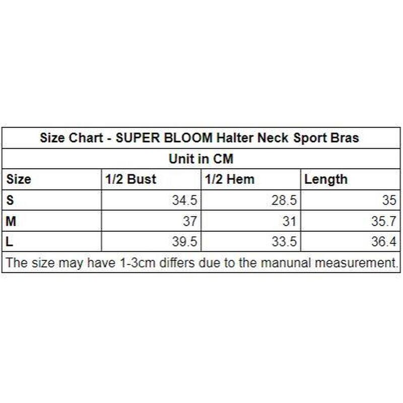 Super bloom halter neck backless sports bra - WHITE LILY