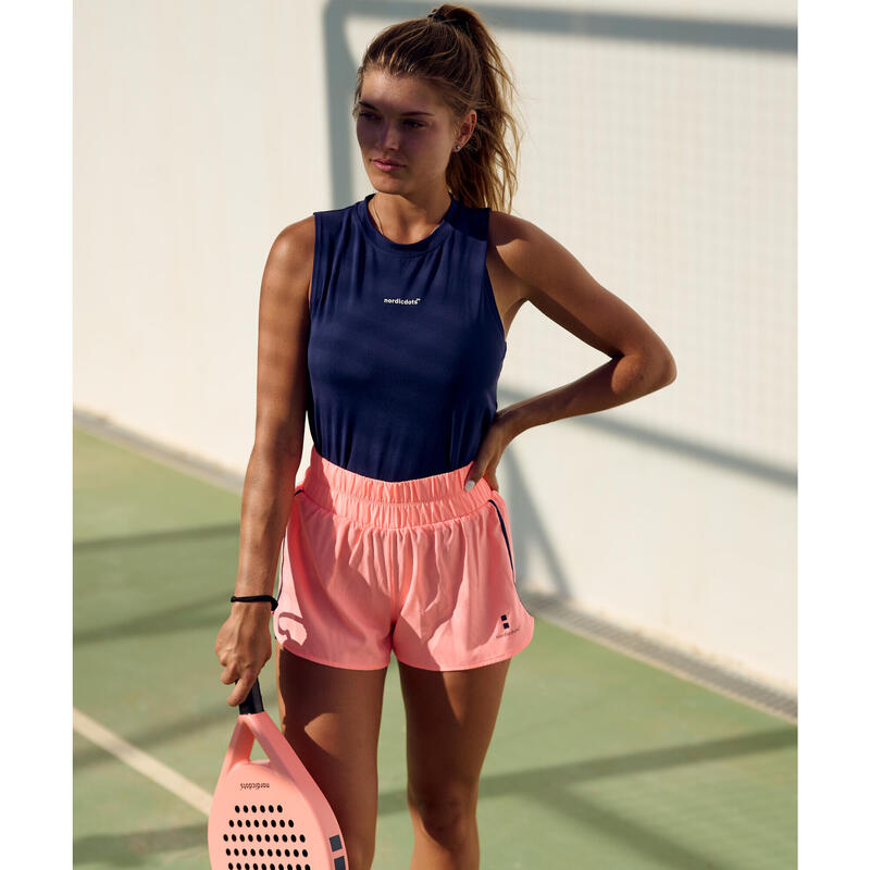 Elegance Débardeur de Tennis/Padel Femme Bleu Marine