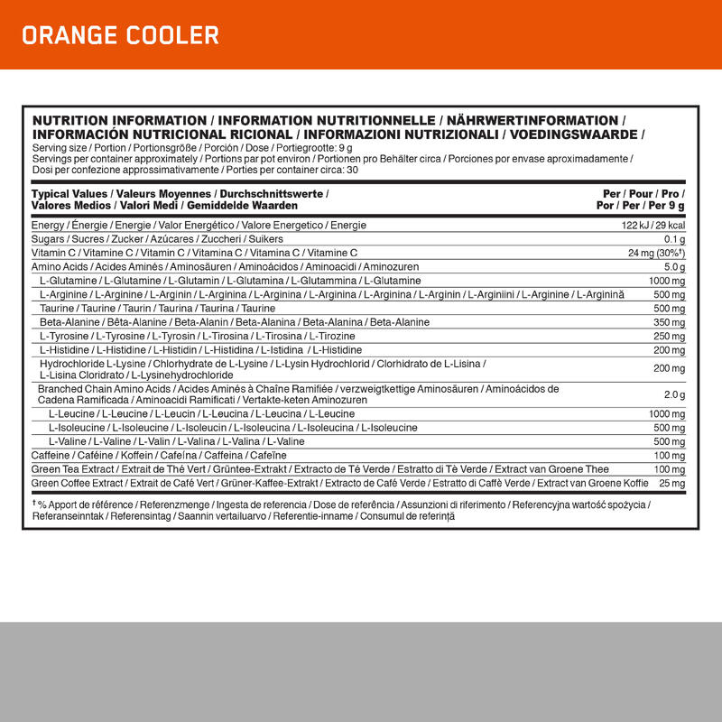 ESSENTIAL AMIN.O. ENERGY - Orange Cooler - 270 gram (30 scoops)